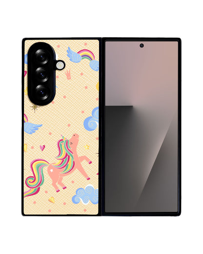 Android Flip / Fold Leather Grip - Pegasus in Fairytale