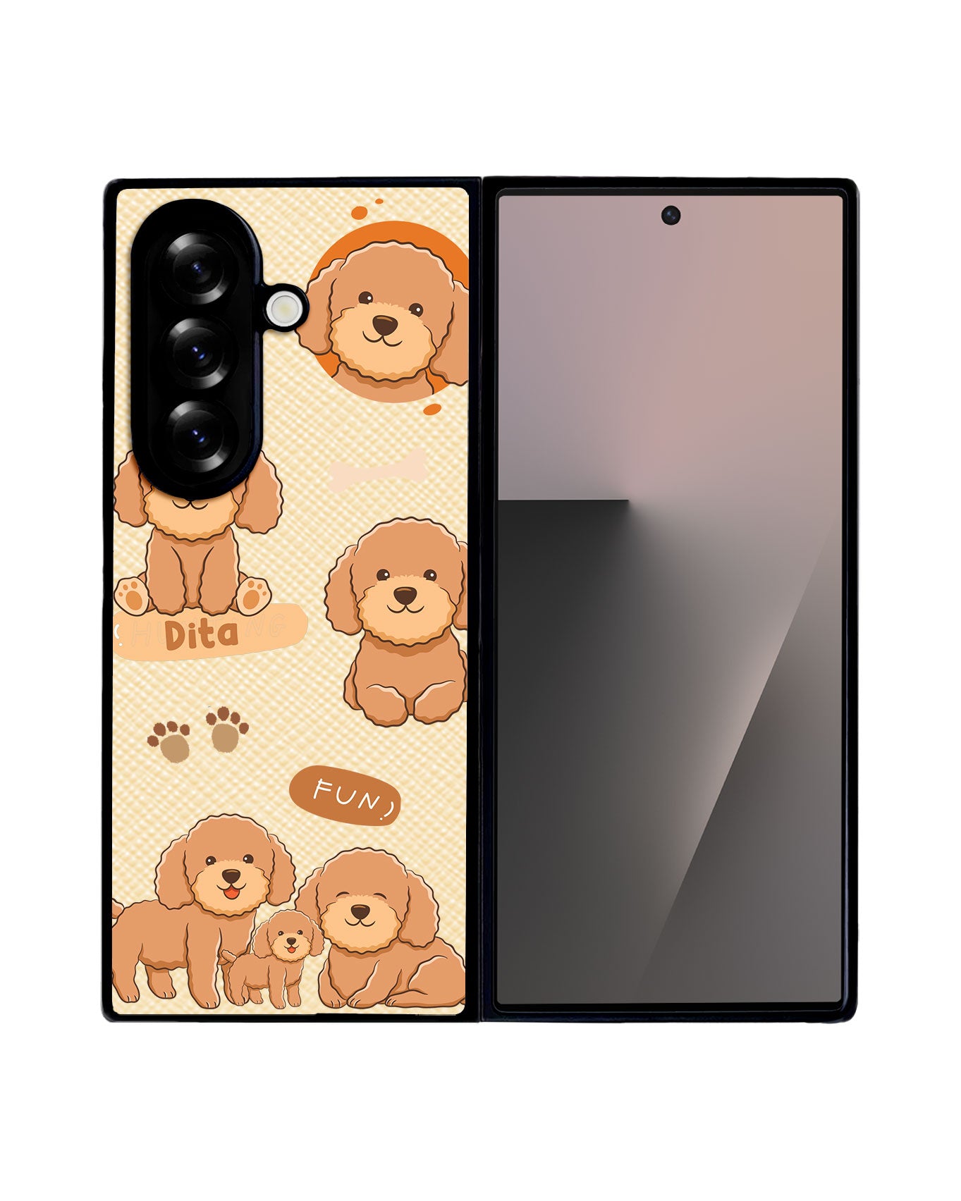 Android Flip / Fold Leather Grip - Poodle Squad 4.0
