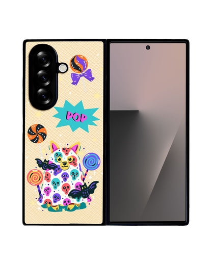 Android Flip / Fold Leather Grip - Puppy Monster