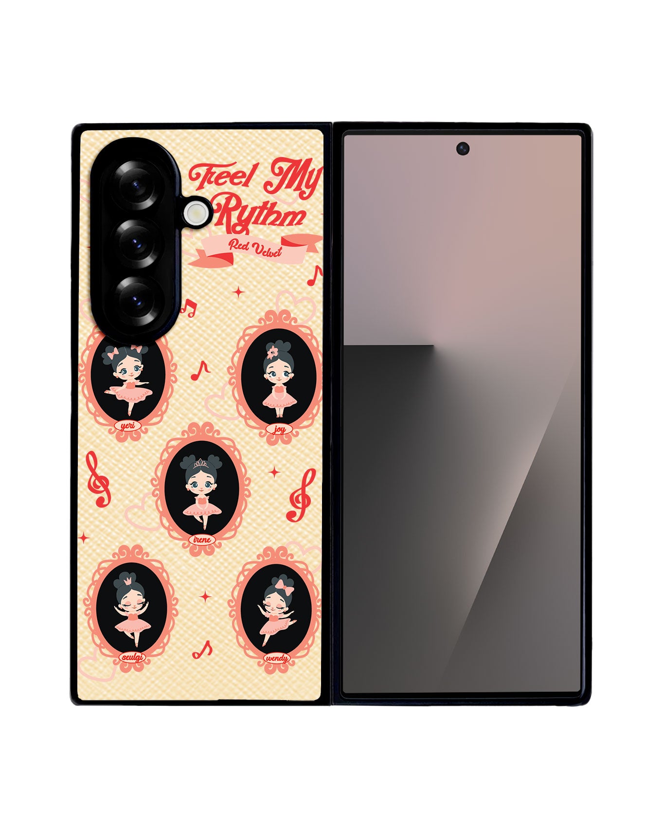 Android Flip / Fold Leather Grip - Red Velvet Feel My Rythm