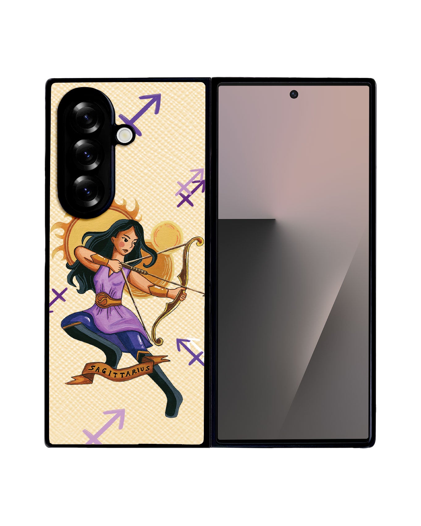 Android Flip / Fold Leather Grip - Sagitarius