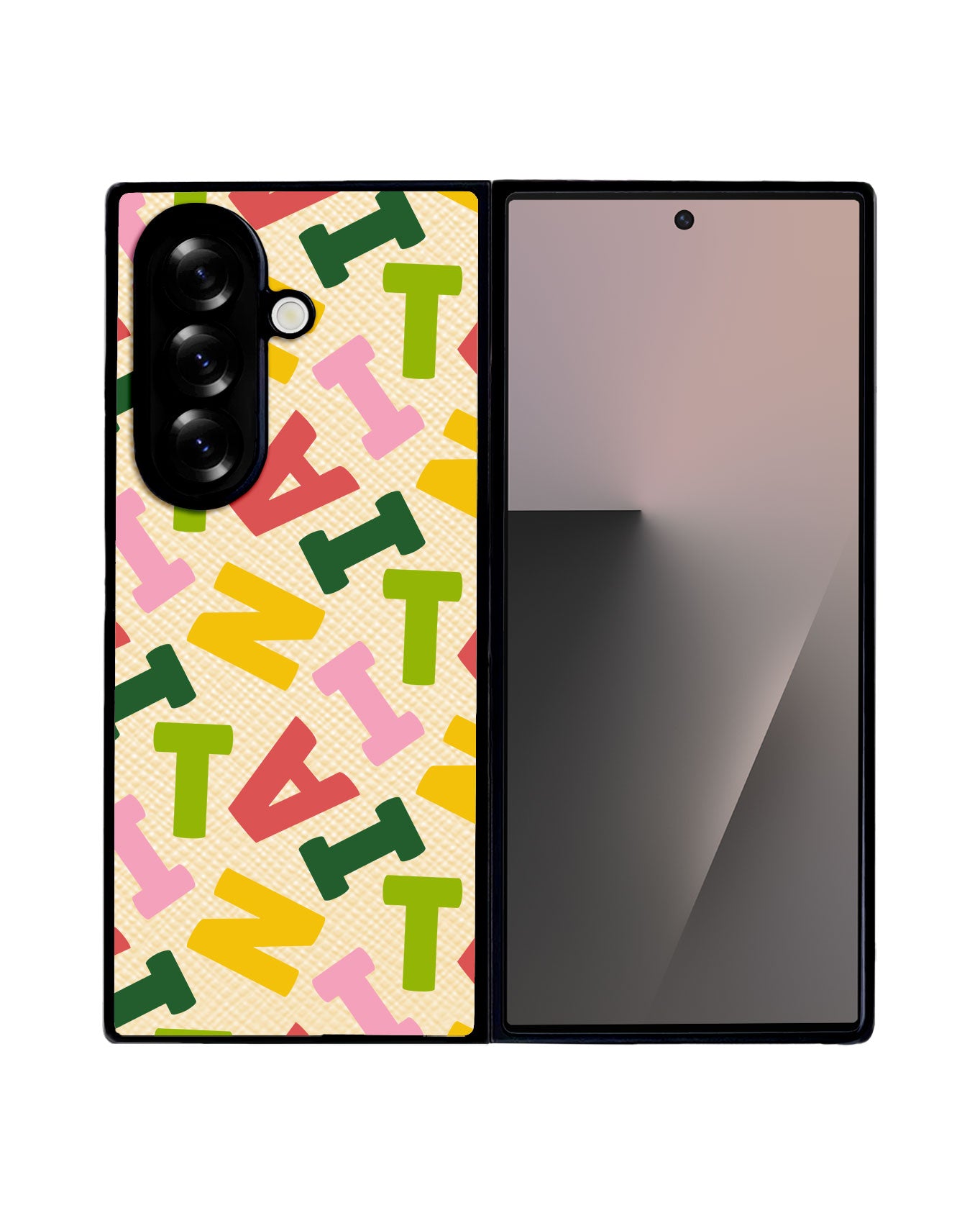Android Flip / Fold Leather Grip - Scattered Monogram 3.0