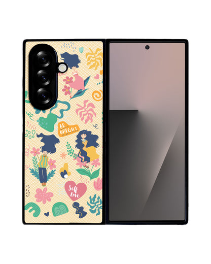 Android Flip / Fold Leather Grip - Self Love Sticker Pack 2.0