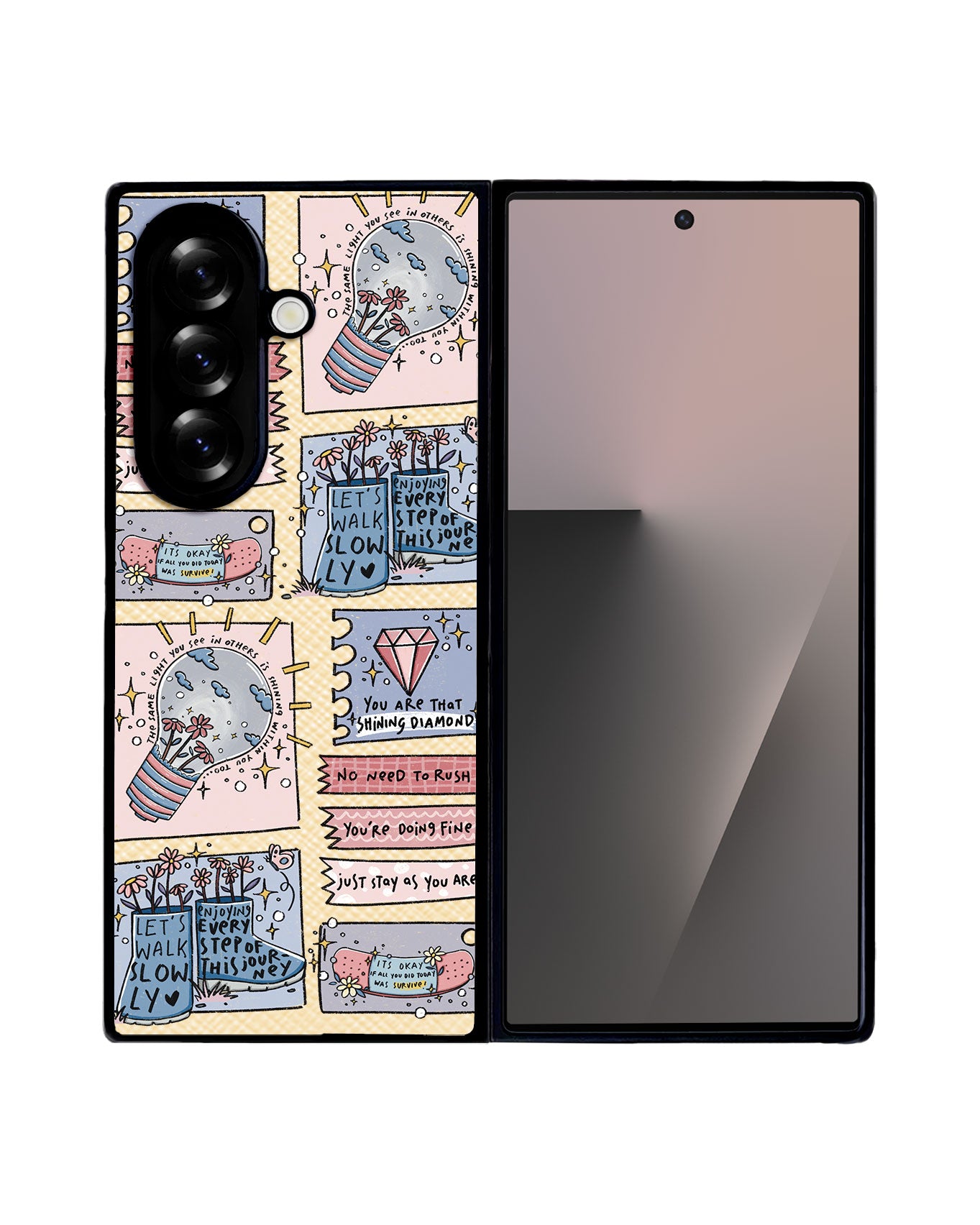 Android Flip / Fold Leather Grip - Shine