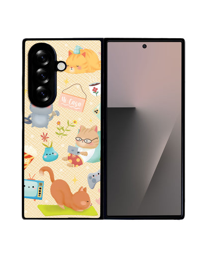 Android Flip / Fold Leather Grip - Stay Home