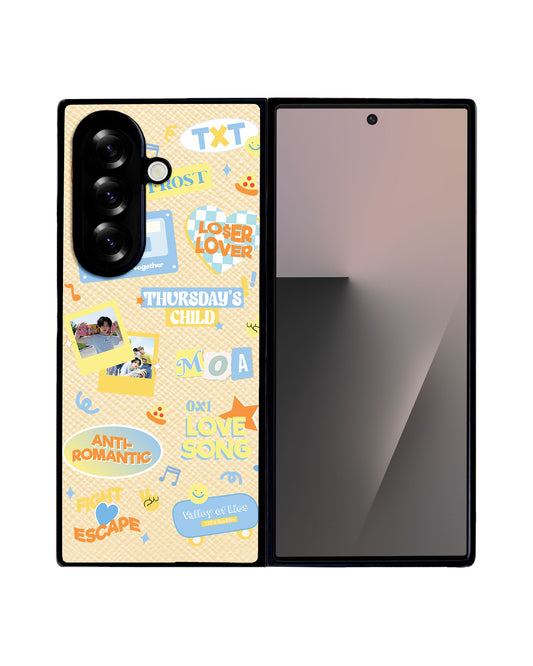 Android Flip / Fold Leather Grip - TXT Sticker Pack