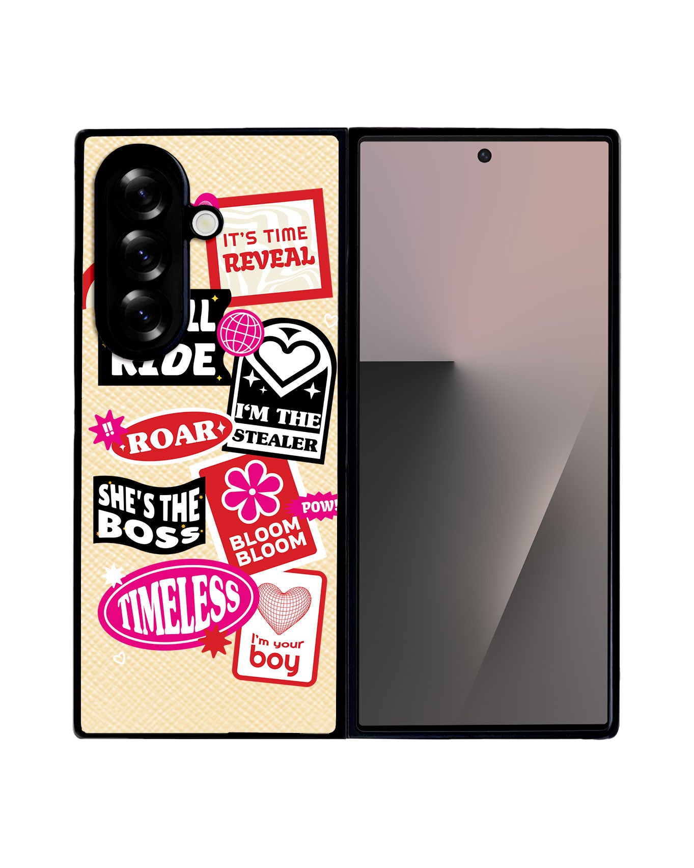 Android Flip / Fold Leather Grip - The Boyz Sticker Pack