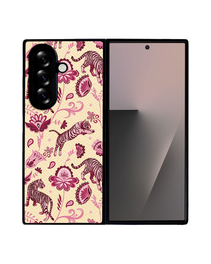 Android Flip / Fold Leather Grip - Tiger & Floral 2.0