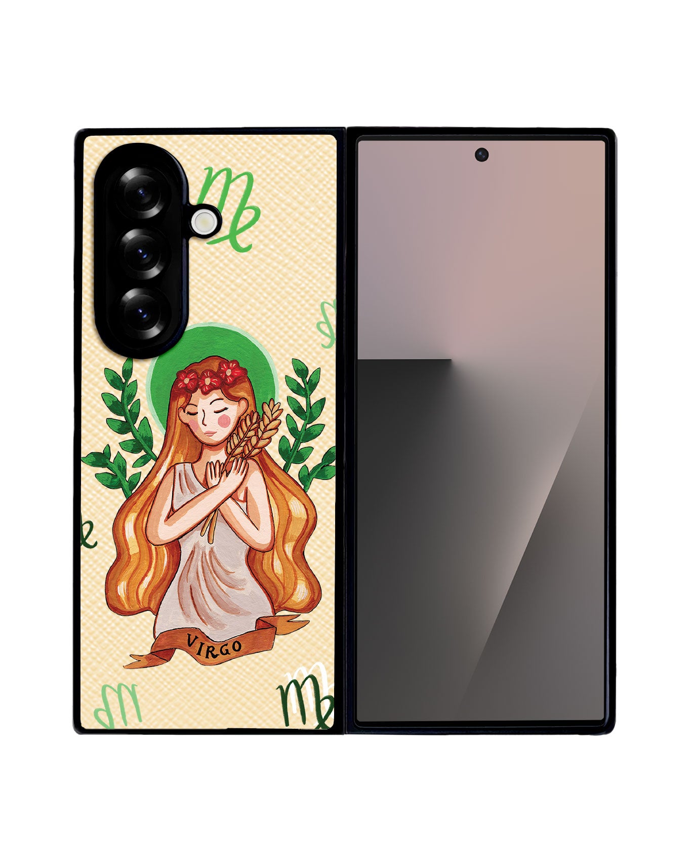 Android Flip / Fold Leather Grip - Virgo