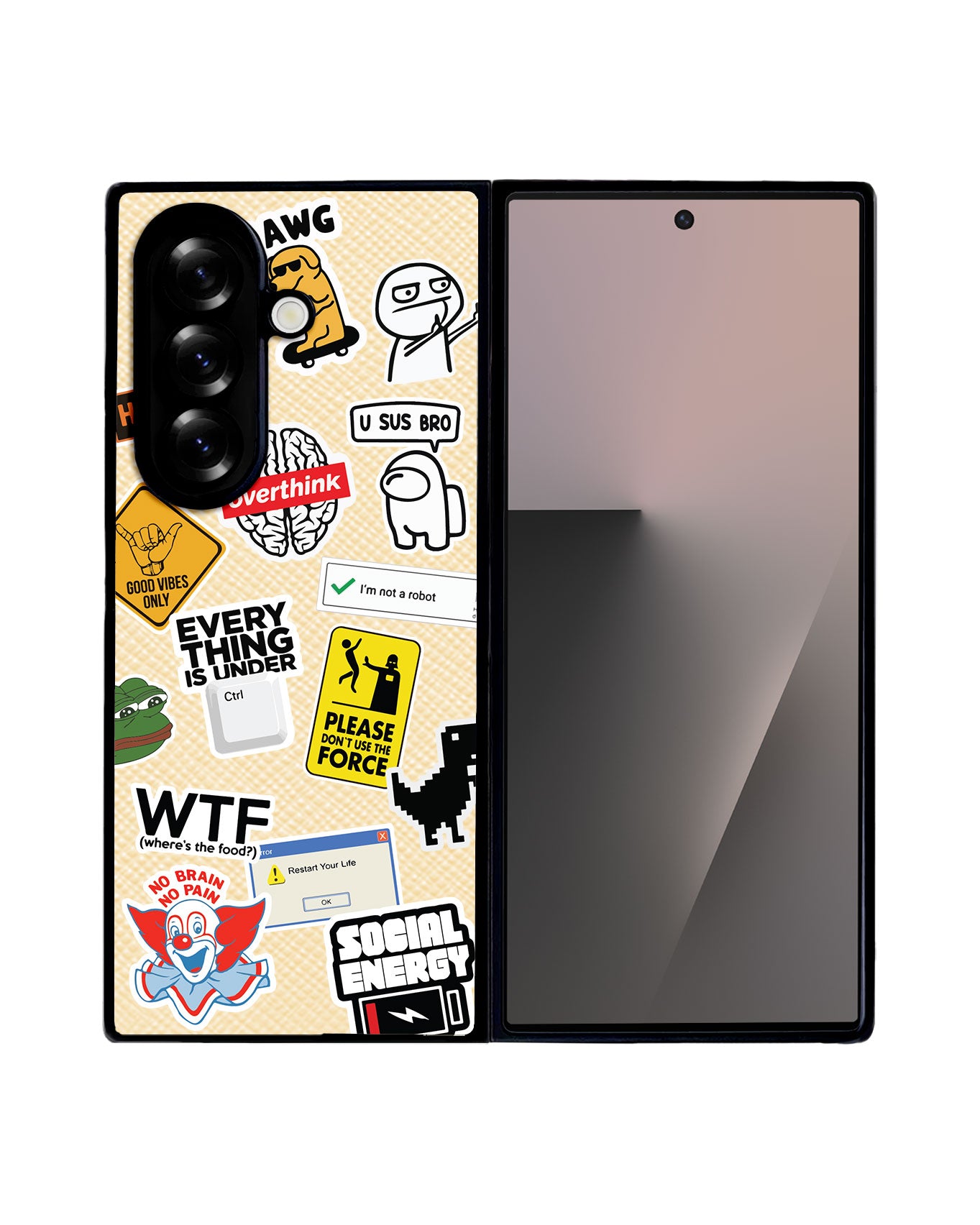 Android Flip / Fold Leather Grip - Brand Parody 2.0