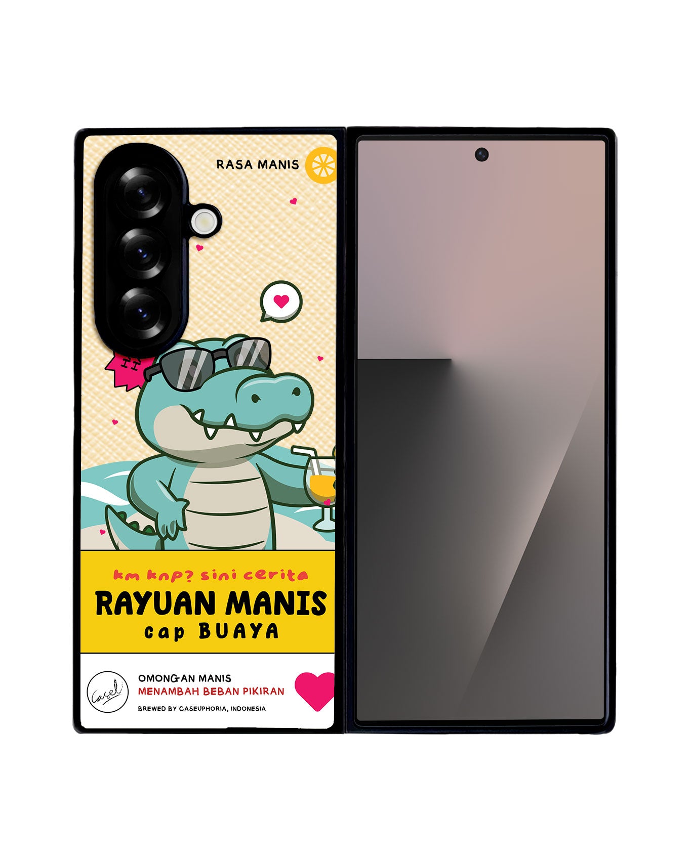 Android Flip / Fold Leather Grip - Cap Buaya