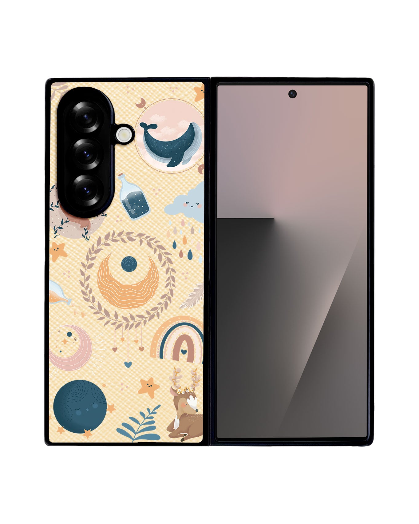 Android Flip / Fold Leather Grip - Boho