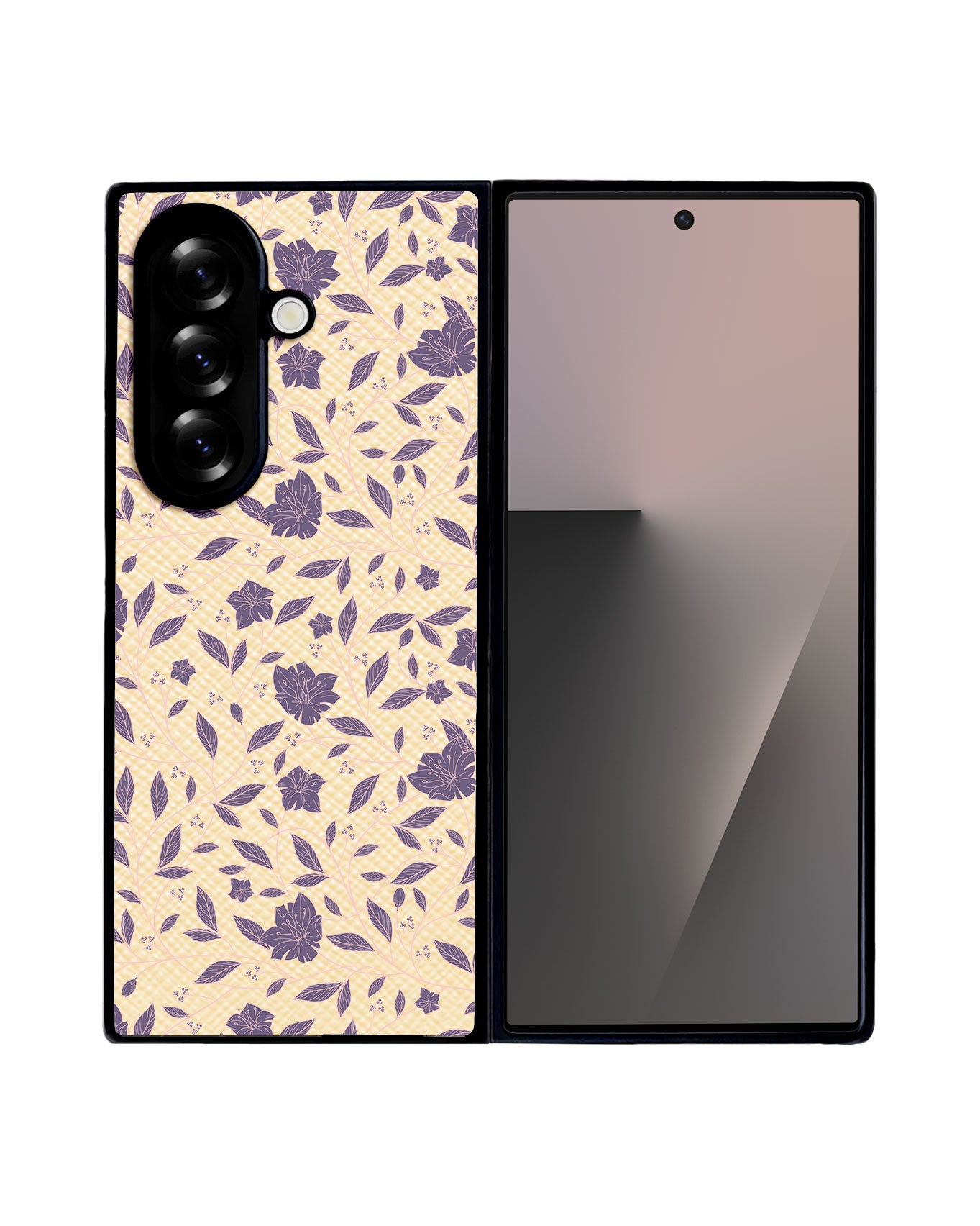 Android Flip / Fold Leather Grip - Sketchy Flower 4.0