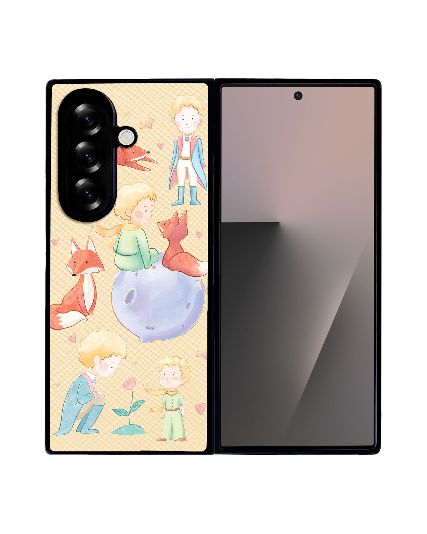 Android Flip / Fold Leather Grip - Little Prince & Fox