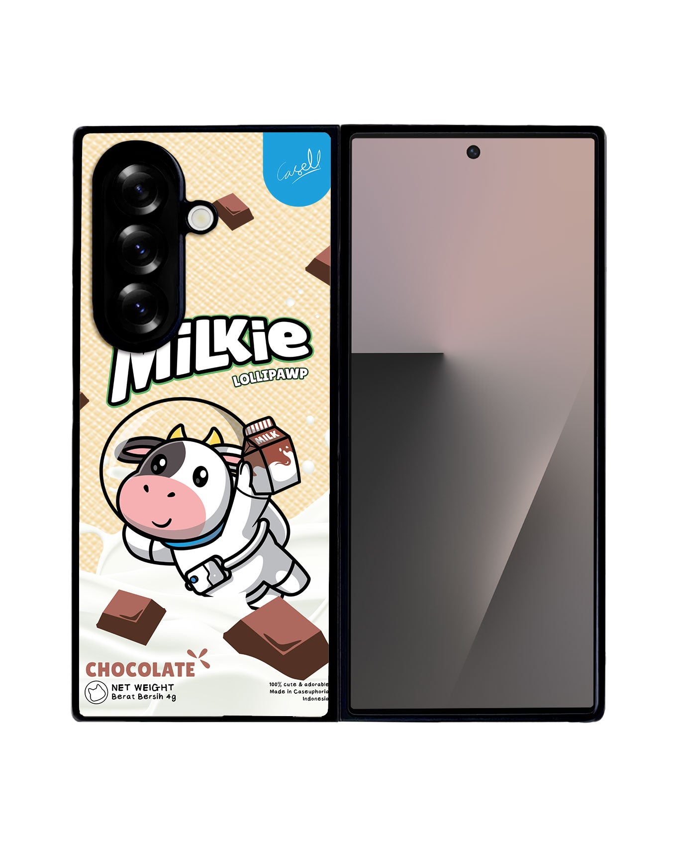 Android Flip / Fold Leather Grip - Milkie