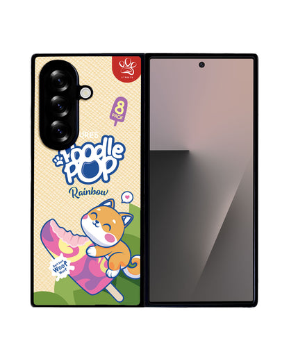 Android Flip / Fold Leather Grip - Poodle Pop