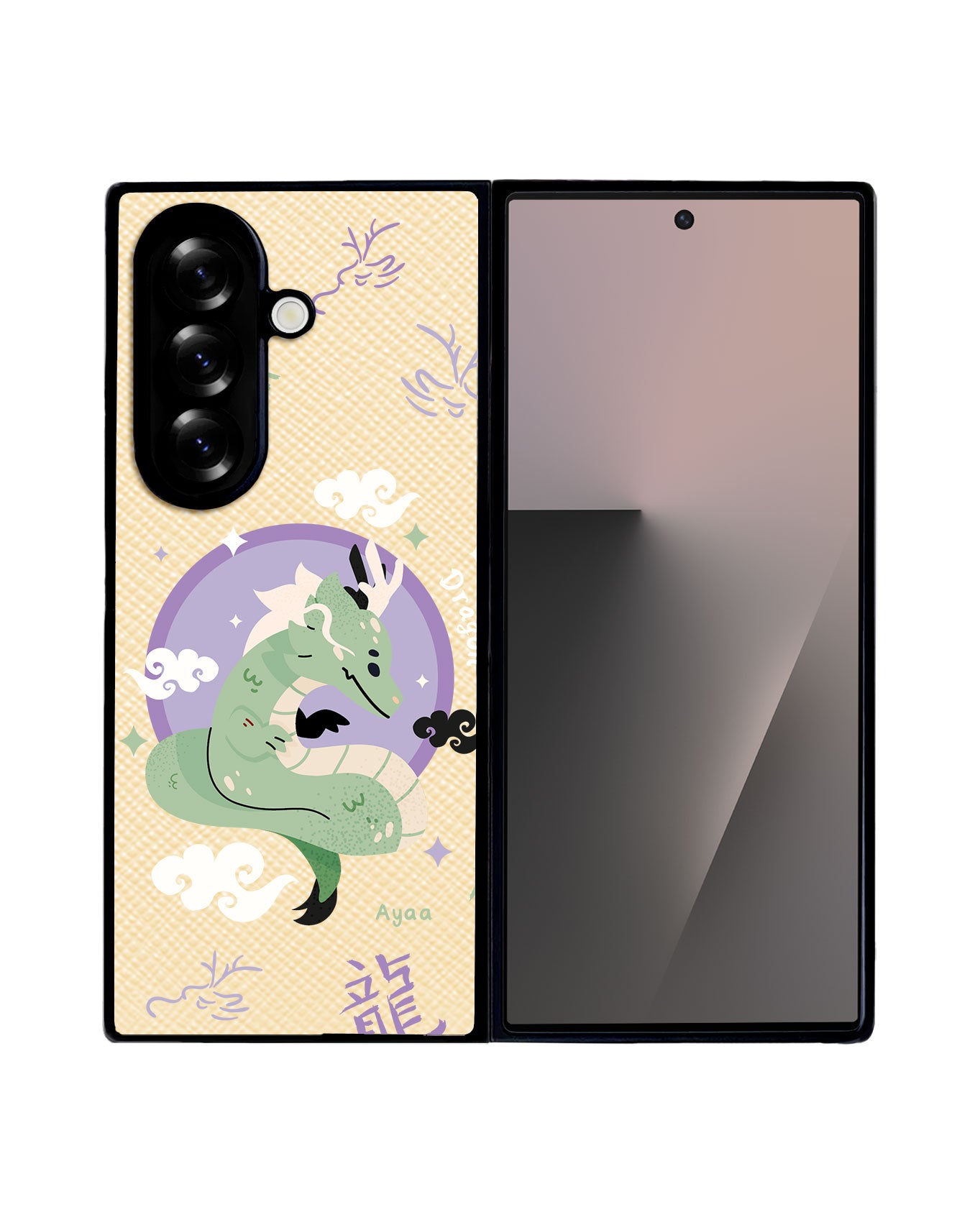 Android Flip / Fold Leather Grip - Dragon (Chinese Zodiac / Shio)