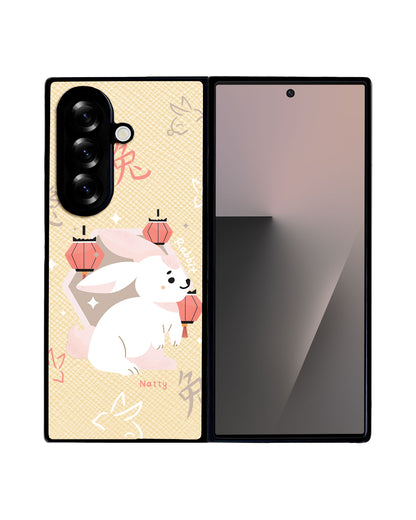 Android Flip / Fold Leather Grip - Rabbit (Chinese Zodiac / Shio)