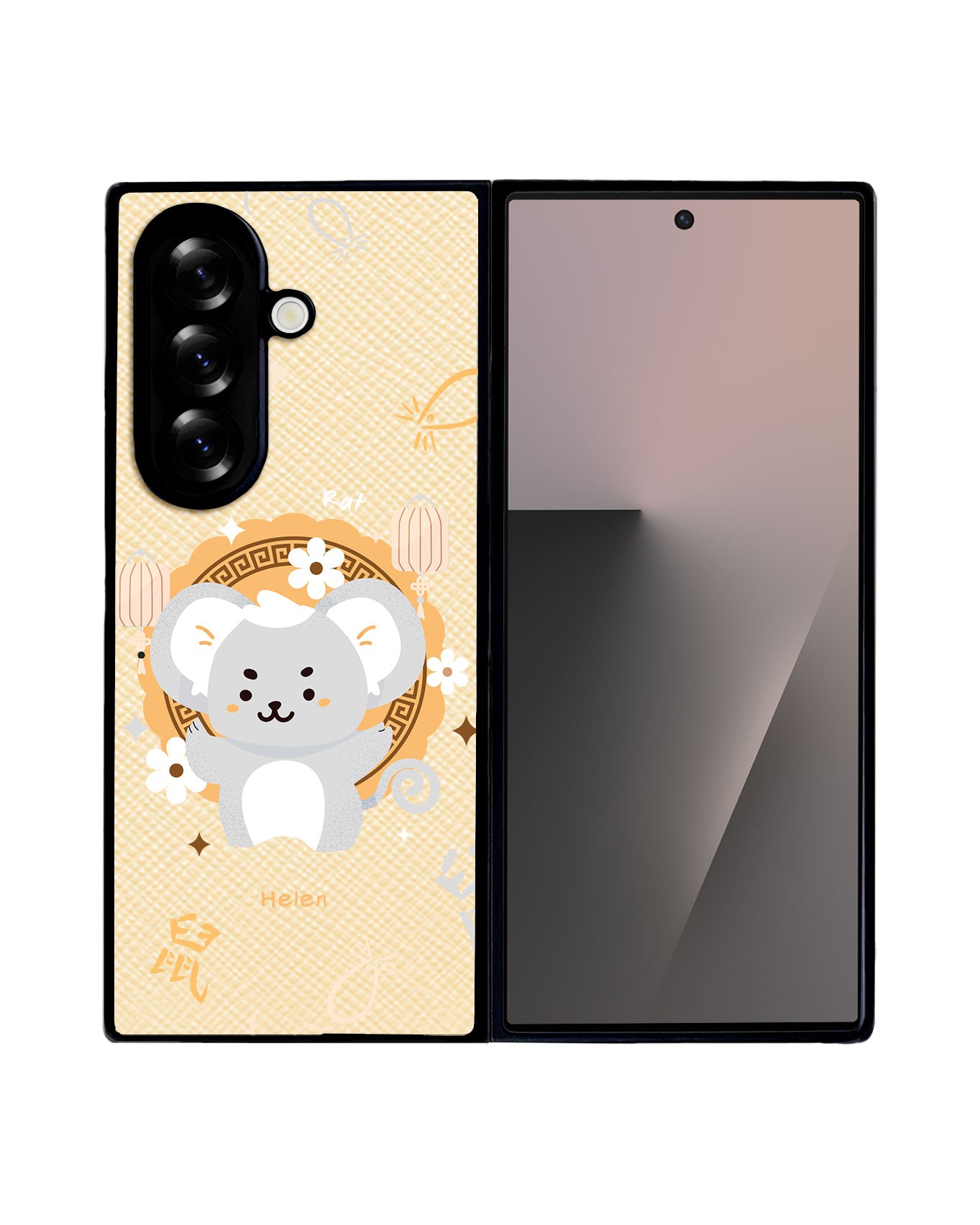 Android Flip / Fold Leather Grip - Rat (Chinese Zodiac / Shio)