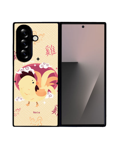 Android Flip / Fold Leather Grip - Rooster (Chinese Zodiac / Shio)