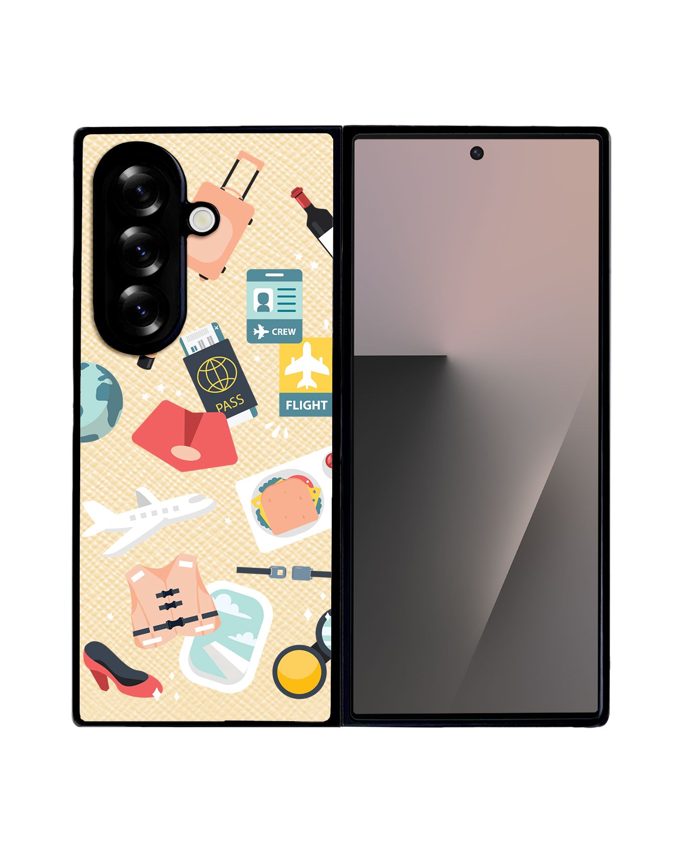 Android Flip / Fold Leather Grip - Stewardess or Flight Attendant