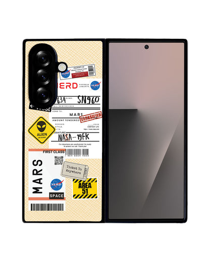 Android Flip / Fold Leather Grip - Ticket to Mars