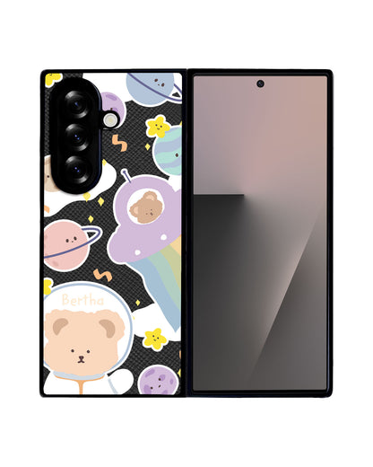 Android Flip / Fold Leather Grip - Astro Bear