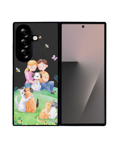 Android Flip / Fold Leather Grip - Adorable Animals