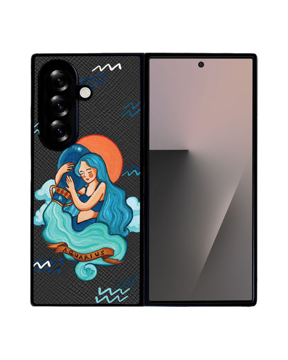 Android Flip / Fold Leather Grip - Aquarius