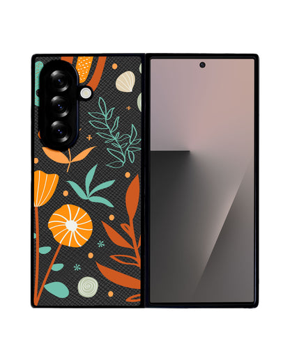 Android Flip / Fold Leather Grip - Autumn Botanical
