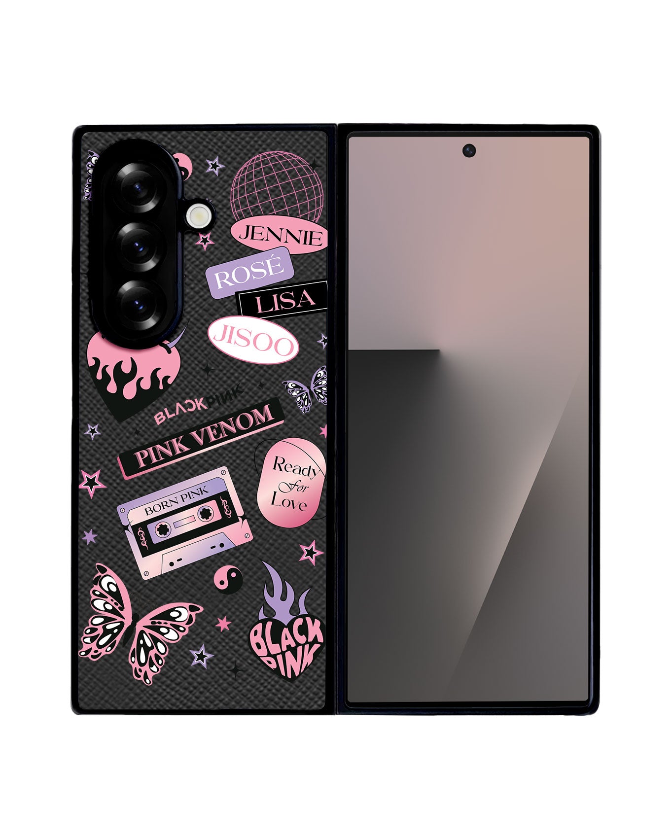 Android Flip / Fold Leather Grip - Blacpink Born Pink