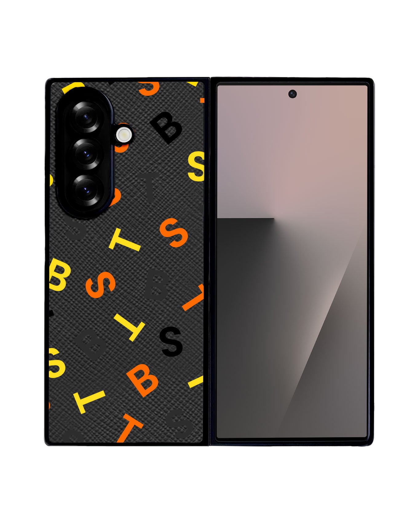 Android Flip / Fold Leather Grip - BTS Monogram