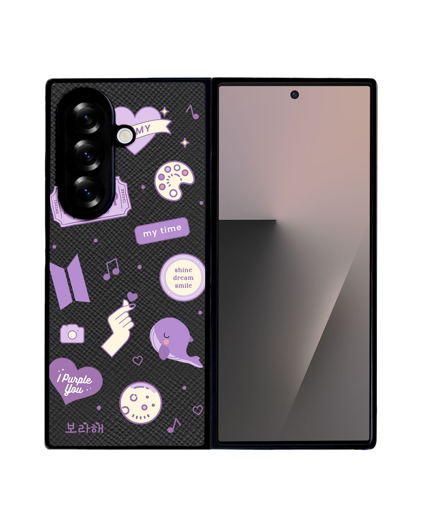 Android Flip / Fold Leather Grip - BTS Sticker Pack