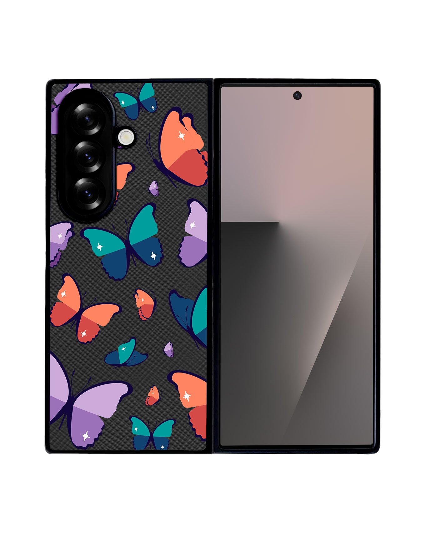 Android Flip / Fold Leather Grip - Butterfly