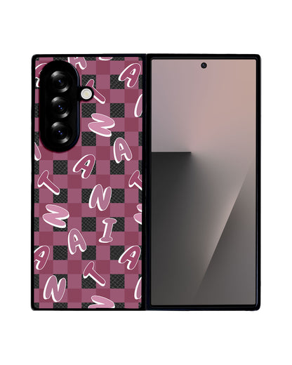 Android Flip / Fold Leather Grip - CUSTOM MONOGRAM 3.0 Checkered 2.0