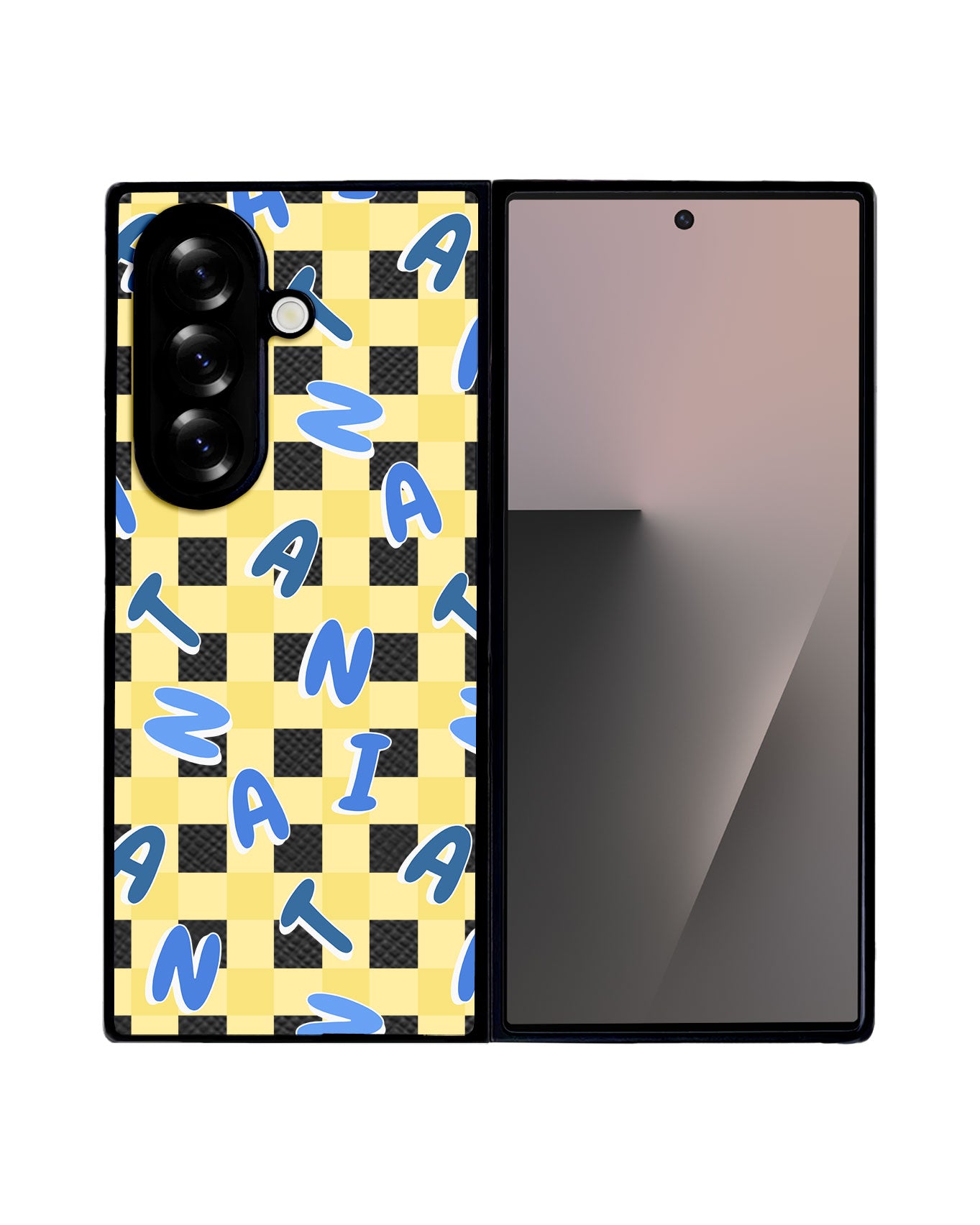 Android Flip / Fold Leather Grip - CUSTOM MONOGRAM 3.0 Checkered 3.0
