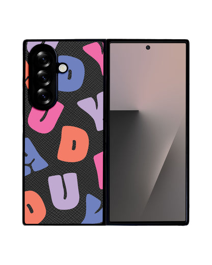 Android Flip / Fold Leather Grip - Chubby Monogram