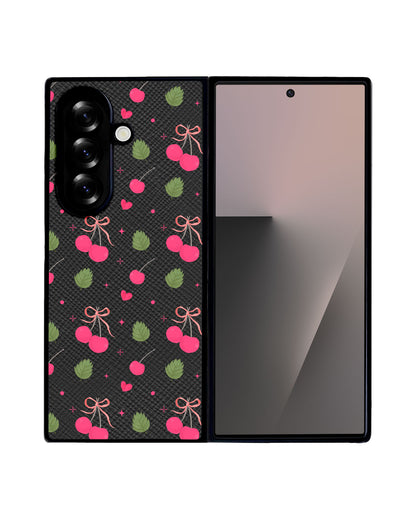 Android Flip / Fold Leather Grip - Coquette Cherry