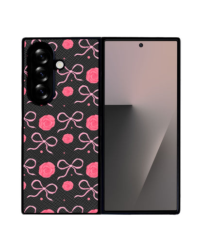 Android Flip / Fold Leather Grip - Coquette Rose