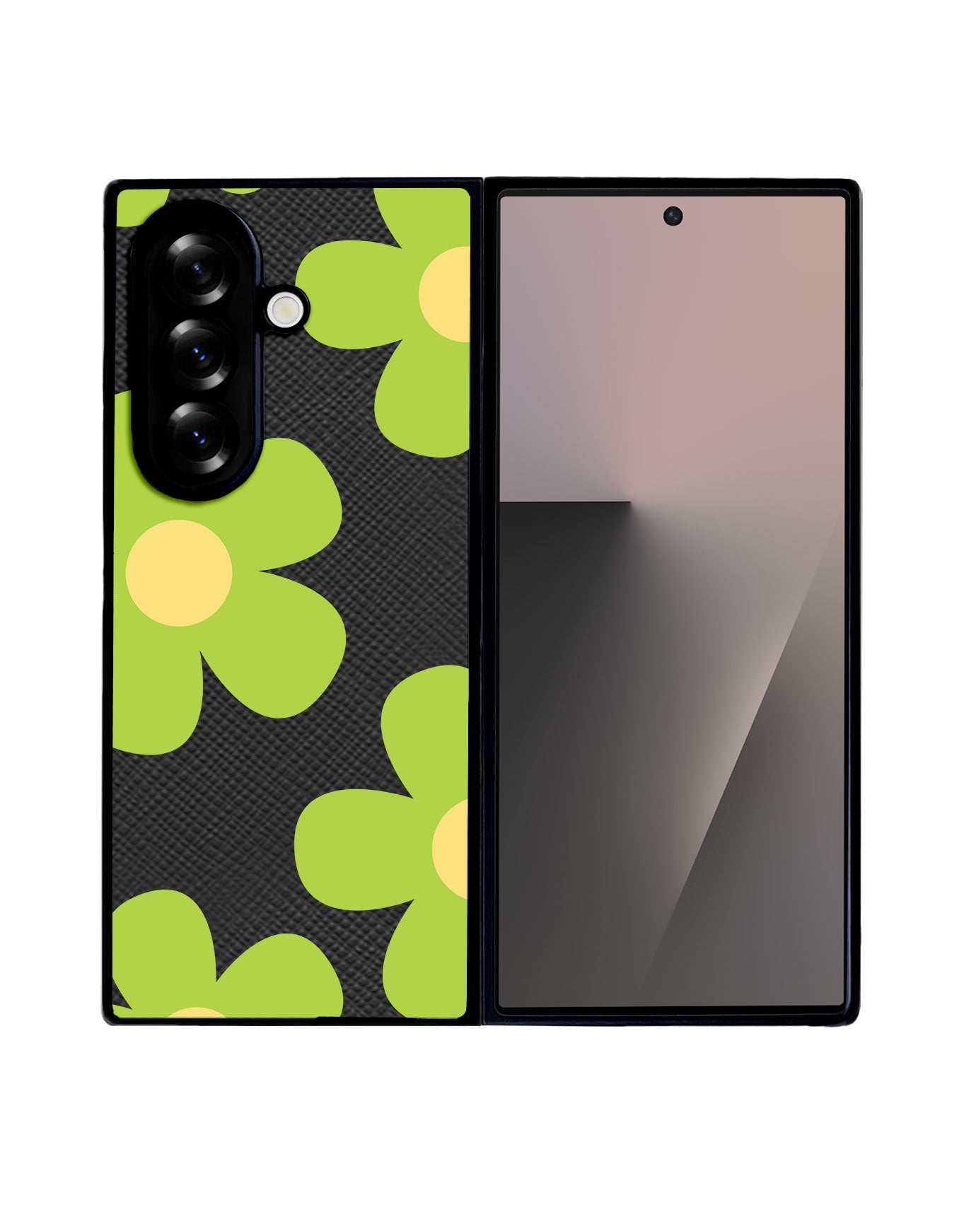 Android Flip / Fold Leather Grip - Daisy Bloom