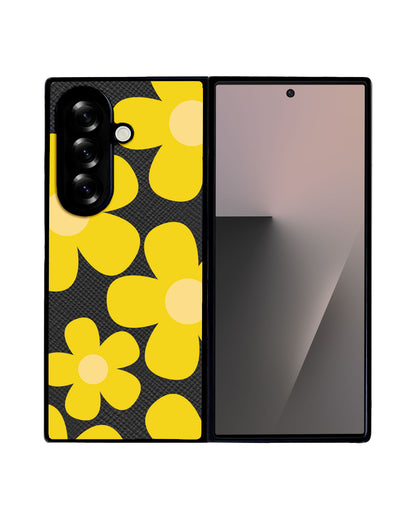 Android Flip / Fold Leather Grip - Daisy Sunshine