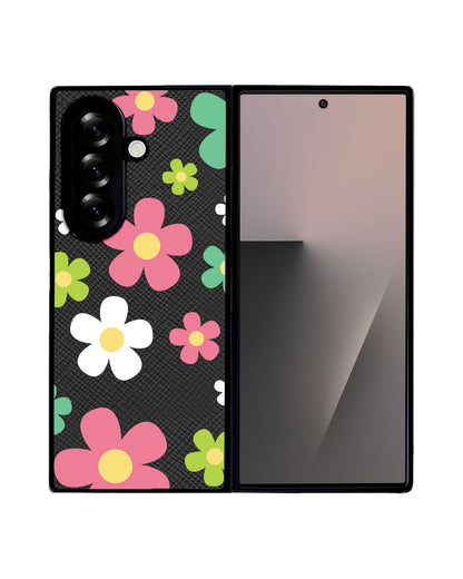 Android Flip / Fold Leather Grip - Daisy Wild