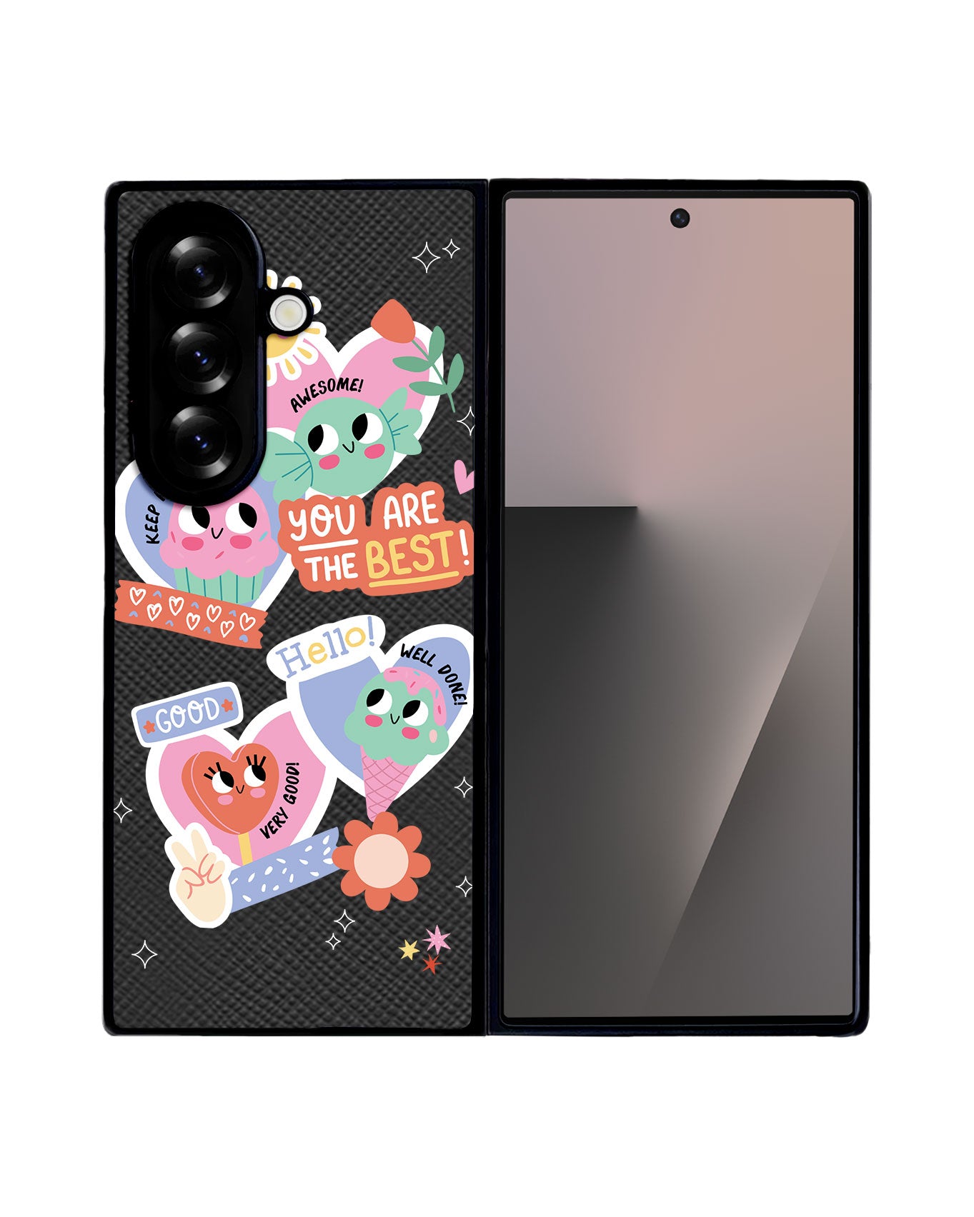 Android Flip / Fold Leather Grip - Dessert Party