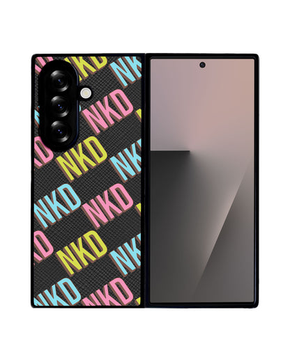 Android Flip / Fold Leather Grip - CUSTOM MONOGRAM 3.0 Diagonal Initial 3.0