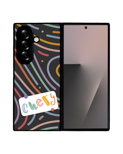 Android Flip / Fold Leather Grip - Doodle Monogram 2.0