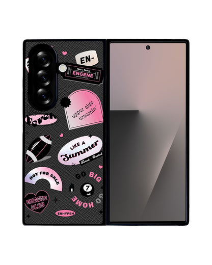 Android Flip / Fold Leather Grip - Enhypen Sticker Pack