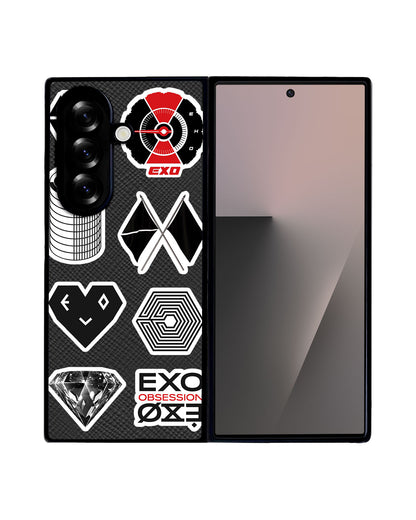 Android Flip / Fold Leather Grip - EXO Sticker Pack