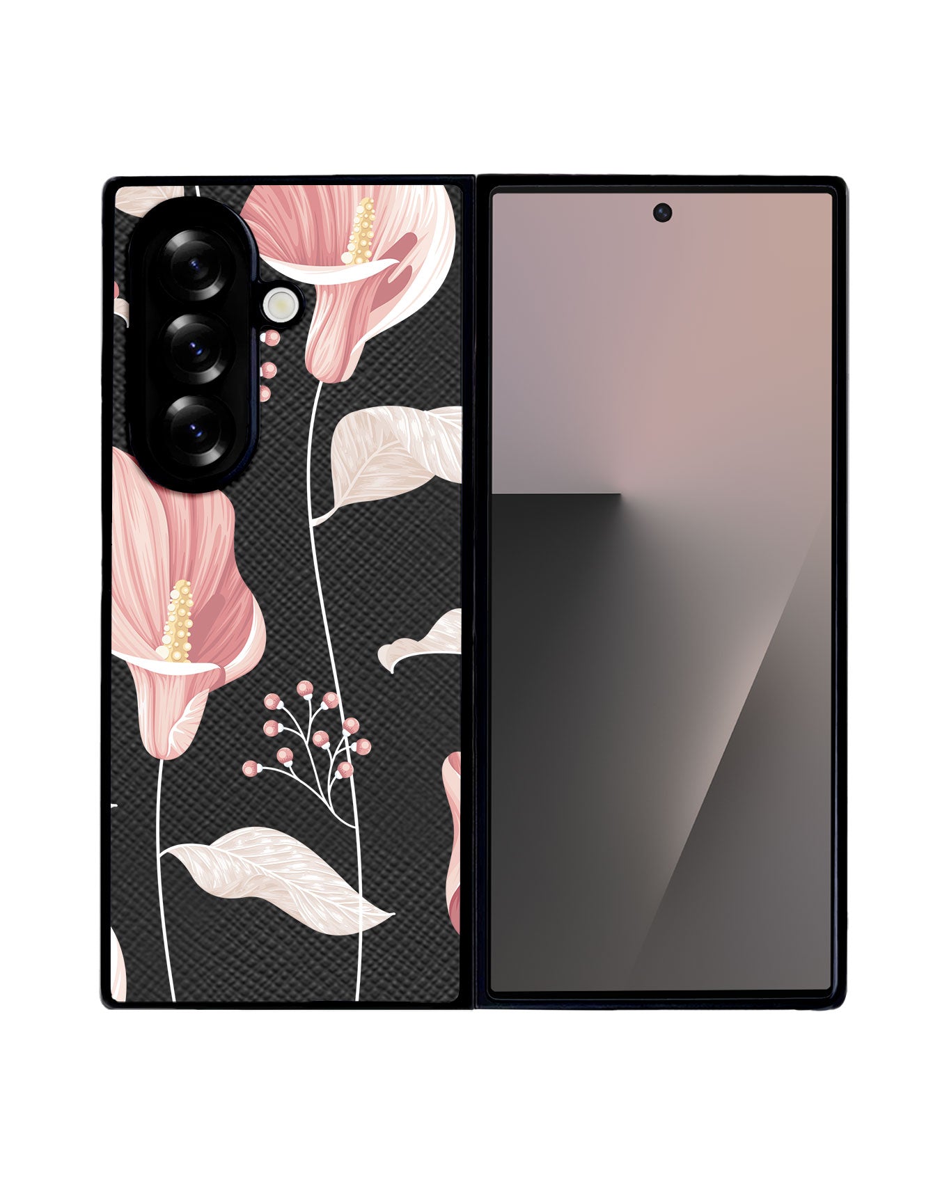 Android Flip / Fold Leather Grip - Easter Lily