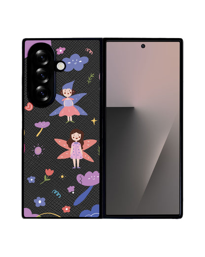 Android Flip / Fold Leather Grip - Fairy Pattern