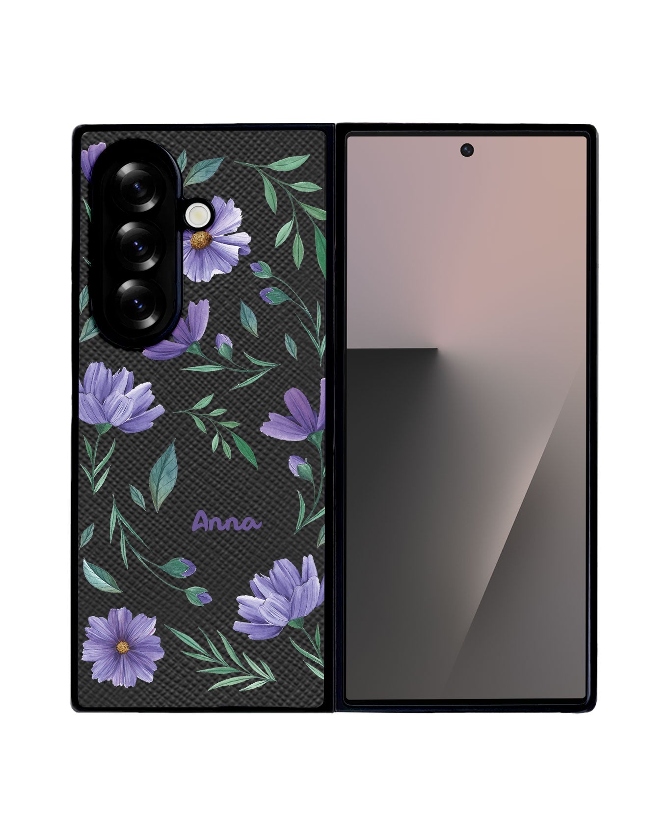 Android Flip / Fold Leather Grip - February Violet